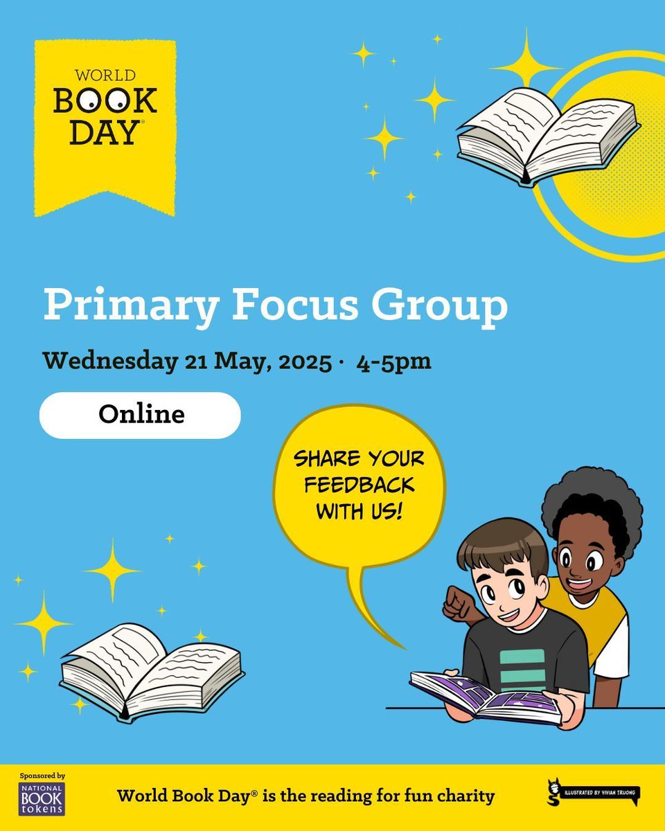 Primary teachers ⏰

World Book Day 2026 planning is underway, and we want to hear from you! ✨

Join our focus group and share your thoughts with us 💭

Sign up here - us02web.zoom.us/meeting/regist…