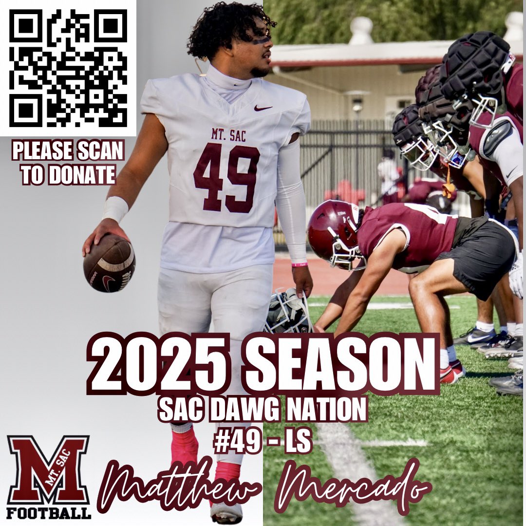 Matthew Mercado (@mattmercado52) on Twitter photo Thank you everybody for your generosity and continued support. I am over halfway to my goal! Please CLICK THE LINK to donate to Mt. SAC Football. THANK YOU!: ets.rocks/42vLHZg
<a href="/mtsacfootball/">Mt. SAC Football</a> <a href="/MtSAC_athletics/">Mountie Nation</a> <a href="/MtSAC/">Mt. SAC</a> <a href="/mtsacalumni/">Mt. SAC Alumni</a> <a href="/EtiwandaFB/">Etiwanda High Football</a> <a href="/SnapH0ldKick/">Snap Hold Kick</a> Thank you everybody for your generosity and continued support. I am over halfway to my goal! Please CLICK THE LINK to donate to Mt. SAC Football. THANK YOU!: ets.rocks/42vLHZg
<a href="/mtsacfootball/">Mt. SAC Football</a> <a href="/MtSAC_athletics/">Mountie Nation</a> <a href="/MtSAC/">Mt. SAC</a> <a href="/mtsacalumni/">Mt. SAC Alumni</a> <a href="/EtiwandaFB/">Etiwanda High Football</a> <a href="/SnapH0ldKick/">Snap Hold Kick</a>