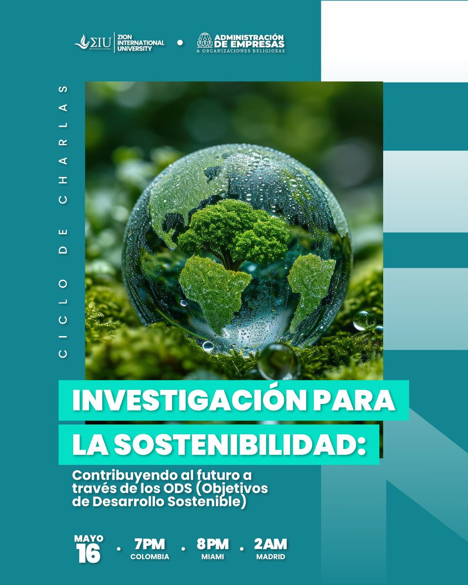 🌱 ¿Sabías que tu conocimiento puede transformar el futuro del planeta? 🌱

La sostenibilidad no es solo una tendencia, ¡es una necesidad urgente! Y tú puedes ser parte del cambio desde la investigación. 🔬

¡Participa de esta increíble charla! 📚