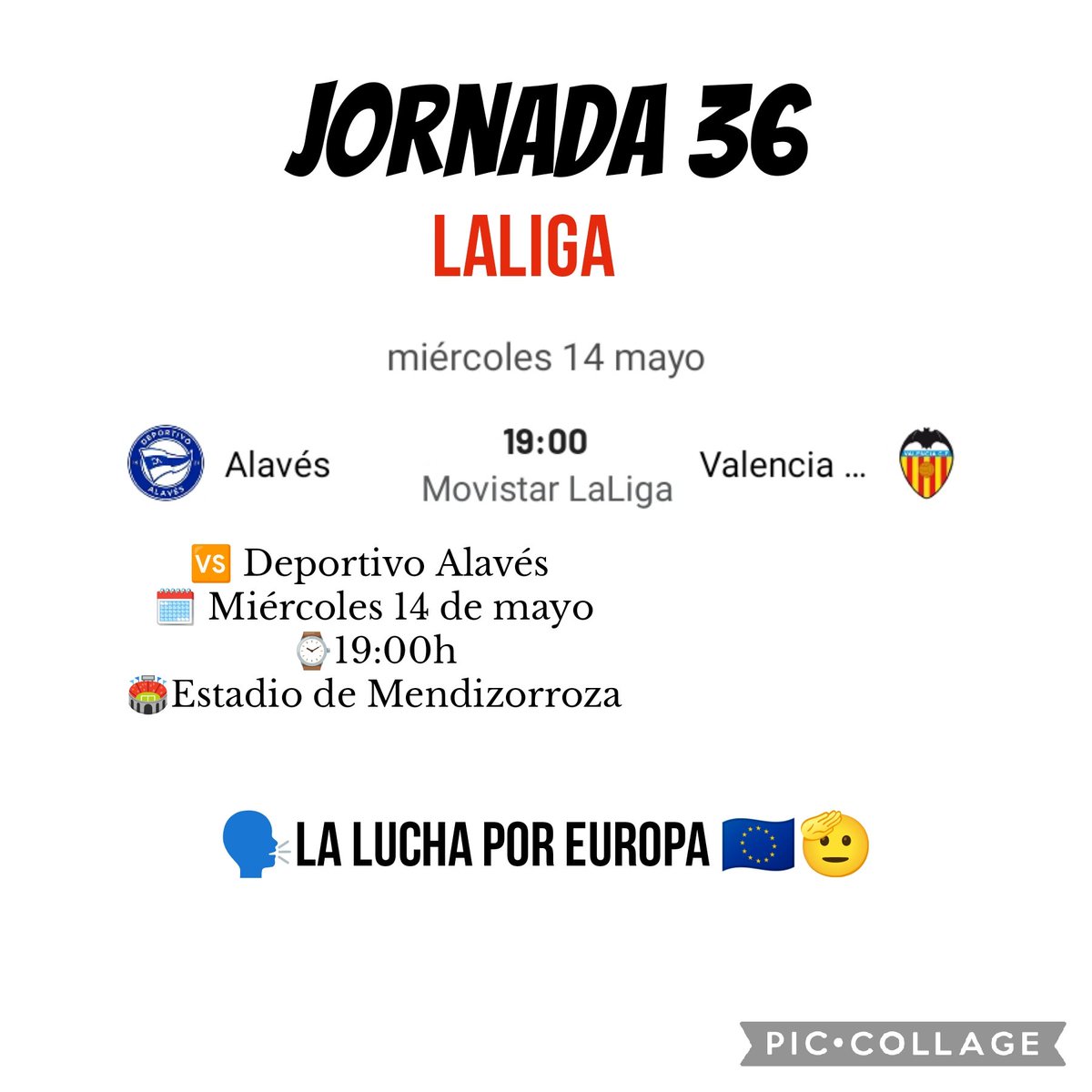 INFORMACIÓN JORNADA 36
" 🗣️ La lucha por Europa 🇪🇺🫡"
