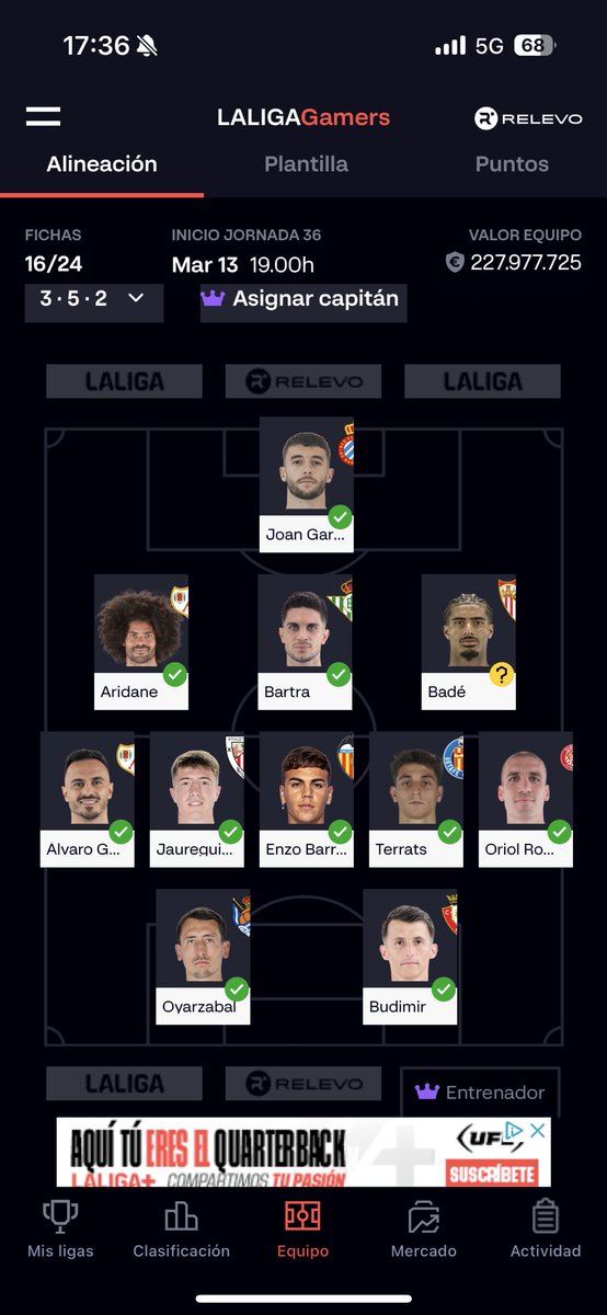 sbessa_'s tweet photo. @ElBielsaFantasy @futbol_fantasy Kambwala, Jordan, Darder en el banquillo, algun cambio? https://t.co/TleyQza62c