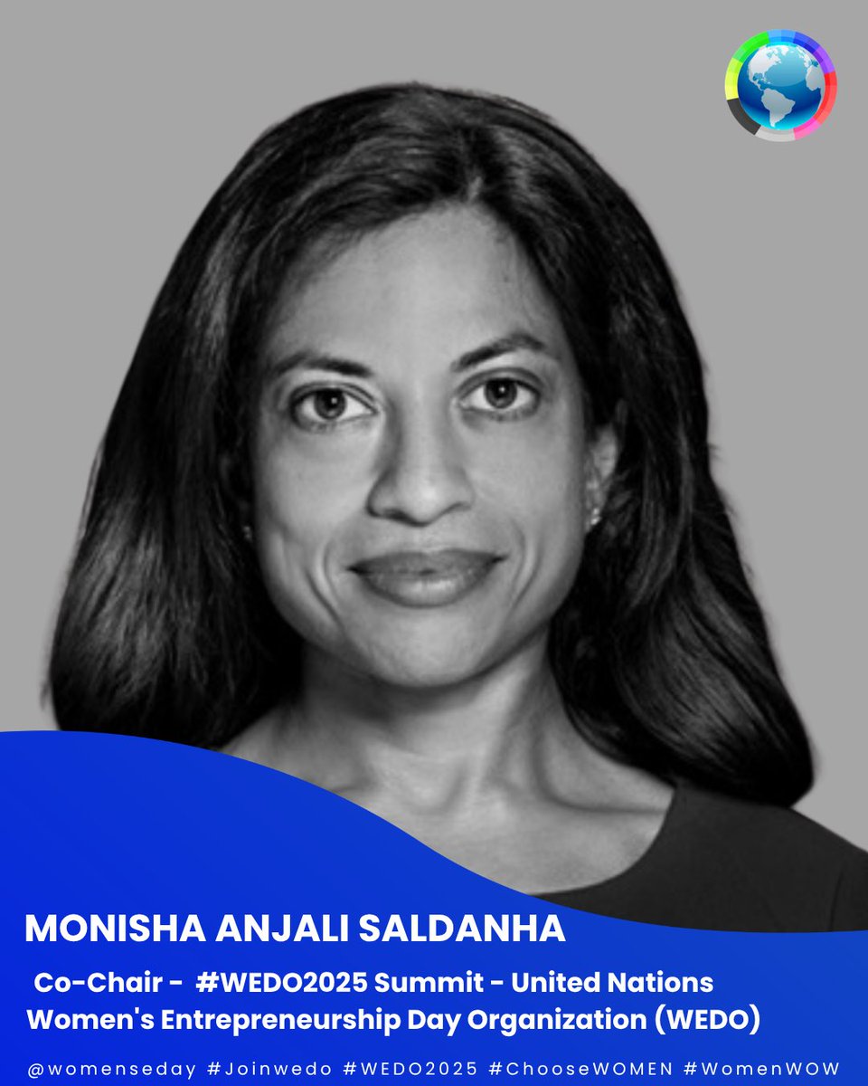 We’re excited to welcome Monisha Anjali Saldanha as Co-Chair of the #WEDO2025 Summit at the United Nations on November 14, 2025! #joinwedo - joinwedo.org