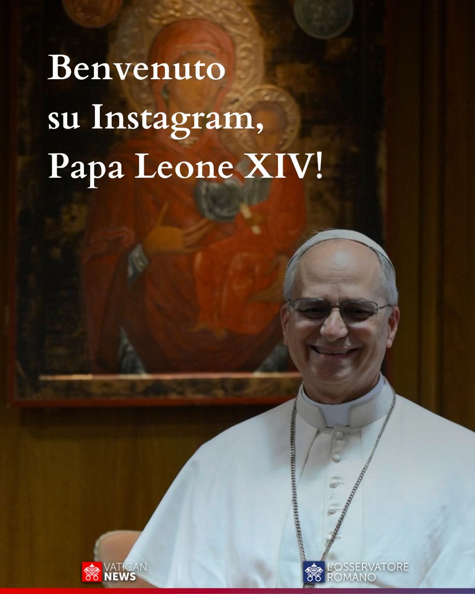 oss_romano's tweet photo. #LeoneXIV #PapaLeoneXIV
Il Santo Padre Leone XIV ha scelto di mantenere attiva la presenza sui social media attraverso gli account ufficiali papali su X e Instagram
L'account su Instagram è già attivo:
https://t.co/VHmyco3Pvl https://t.co/Fz1yB1Z9JP