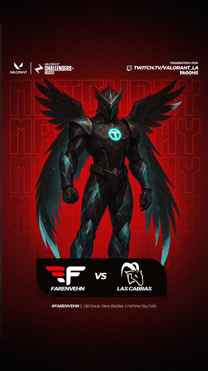 Farenvehn GE (@farenvehnge) on Twitter photo 🇦🇷 Hoy es día de guerra, hoy es nuestro debut en el <a href="/VCL_LATAM/">VALORANT Challengers LATAM</a>
🇧🇷 Hoje é dia de guerra hoje, hoje é nossa estreia no <a href="/VCL_LATAM/">VALORANT Challengers LATAM</a>
<a href="/FarenvehnGE/">Farenvehn GE</a> V.S <a href="/CabrasVLR/">Las Cabras</a>
🎥 twitch.tv/valorant_la
🇦🇷🇧🇷🇺🇾🇵🇾 19:00 PM
🇨🇱🇧🇴🇻🇪 18:00 PM
🇨🇴🇵🇪🇪🇨 17:00 PM
🇲🇽 16:00 PM
🇪🇸 0:00 AM
🇰🇷 7:00 AM 🇦🇷 Hoy es día de guerra, hoy es nuestro debut en el <a href="/VCL_LATAM/">VALORANT Challengers LATAM</a>
🇧🇷 Hoje é dia de guerra hoje, hoje é nossa estreia no <a href="/VCL_LATAM/">VALORANT Challengers LATAM</a>
<a href="/FarenvehnGE/">Farenvehn GE</a> V.S <a href="/CabrasVLR/">Las Cabras</a>
🎥 twitch.tv/valorant_la
🇦🇷🇧🇷🇺🇾🇵🇾 19:00 PM
🇨🇱🇧🇴🇻🇪 18:00 PM
🇨🇴🇵🇪🇪🇨 17:00 PM
🇲🇽 16:00 PM
🇪🇸 0:00 AM
🇰🇷 7:00 AM
