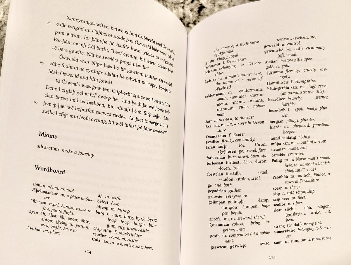 my copy of Ōsweald Bera (by <a href="/colingorrie/">Colin Gorrie</a>) has arrived! 📚 
finally going to learn Old English properly (in a month or so when I have more spare time)