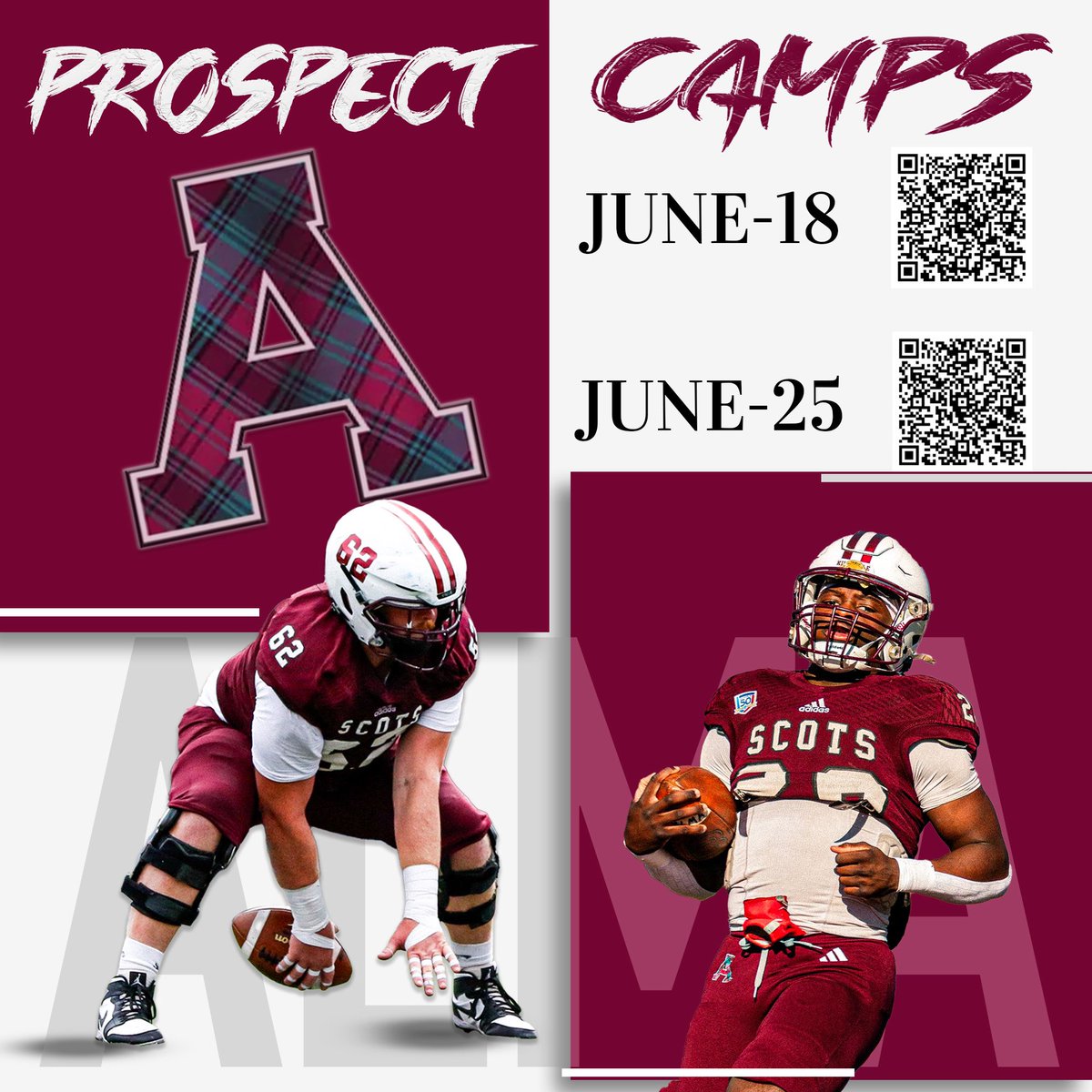 Excited to announce that I’ll be attending the football camp at Alma College on June 25th! Ready to compete, learn, and put in the work. Let’s go! <a href="/TheJoshGuilford/">Josh Guilford</a> <a href="/AlmaScotsFB/">Alma College Football</a> <a href="/AlmaScots/">Alma College Scots</a>