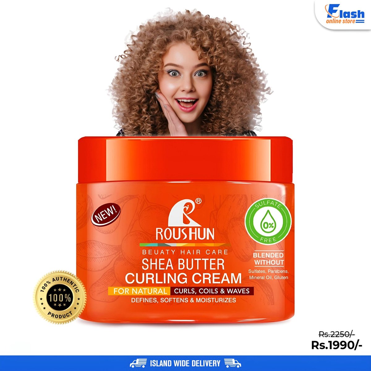 flashonlinelk's tweet image. Define, soften &amp;amp; moisturize your curls with ROUSHUN Shea Butter Curling Cream! 🧴💁‍♀️

Perfect for natural curls, coils &amp;amp; waves – sulfate-free for healthy, bouncy hair!

#CurlyHairGoals  #SheaButterLove  #FrizzFreeCurls  #NaturalHairCare  #SulfateFreeMagic