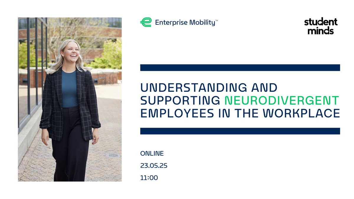 We’re partnering with Enterprise Mobility to host a webinar on neurodivergent employees in the workplace. Hear from neurodiversity expert Pete and Enterprise Mobility employee Jess as they share insights. Register now: bit.ly/3GHaiDp

#Neurodiversity #WorkplaceInclusion