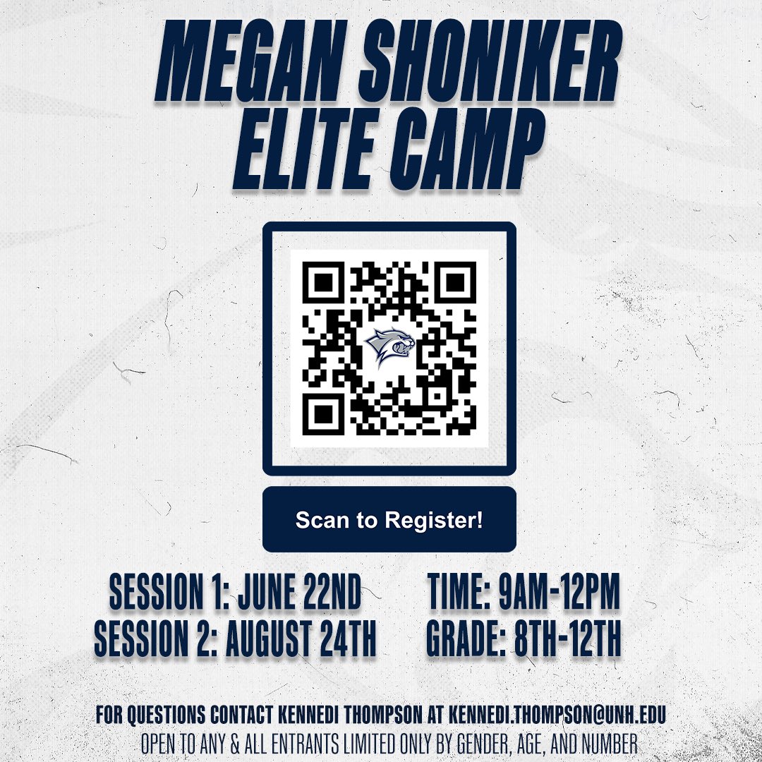 Why wait⁉️ Scan the QR code to register for the Megan Shoniker Elite camp 🐾🏀

#BeTheRoar