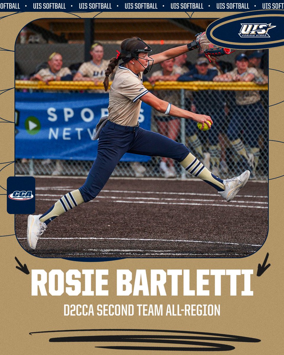 #WeAreStars (@uisathletics) on Twitter photo Rosie Bartletti has been named D2CCA Second Team All-Region!
The junior ace capped a record-breaking season with her first career all-region honor ๐ฅ
<a href="/UIS_Softball/">UIS Softball</a> | #ProtectThePrairie Rosie Bartletti has been named D2CCA Second Team All-Region!
The junior ace capped a record-breaking season with her first career all-region honor ๐ฅ
<a href="/UIS_Softball/">UIS Softball</a> | #ProtectThePrairie