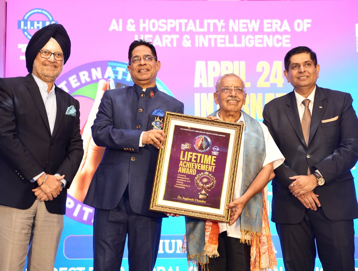 Heartfelt Congratulations to Dr. Jagdeesh Chandra
CEO &amp; Editor-in-Chief, Bharat 24 | CMD, First India News, First India &amp; Sach Bedhadak

On behalf of the entire IIHM and IHC family, I extend my warmest congratulations for being Inducted into the  IHC - IIHM Lifetime Honours list