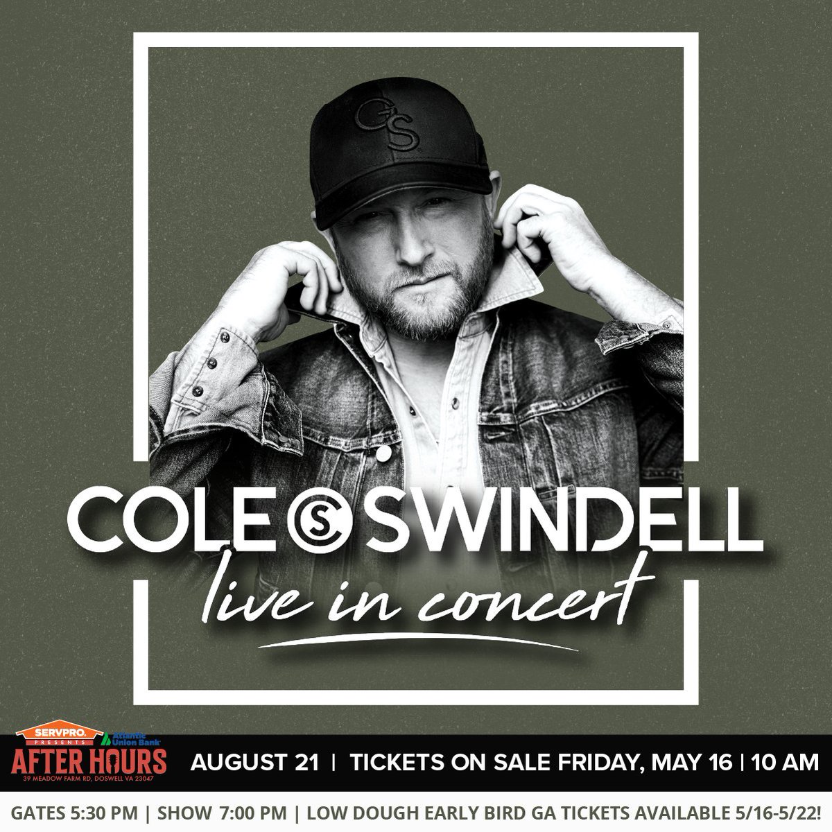 Doswell, VA! Y’all know we weren’t gonna leave you hanging. Excited to see y’all on August 21st at the Atlantic Union Bank After Hours. Let’s have a night! Tickets go on sale Friday at 10am: etix.com/ticket/p/73537…