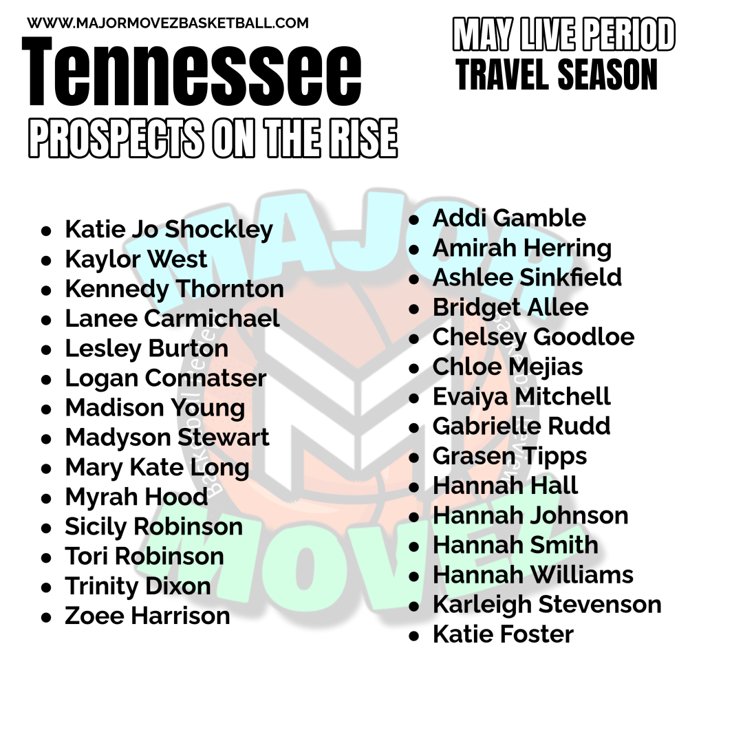 Major Movez Basketball Review #MMBR (@mmbr_coachgbell) on Twitter photo #MMBR Tennessee | Prospects On The Rise🏀
Don't Sleep on these Ballers <a href="/MajorMovezMedia/">Major Movez Media</a> <a href="/KarleighSteven3/">Karleigh Stevenson</a> <a href="/zoee_harrison/">Zoee Harrison</a> <a href="/Trinity_Dixon10/">Trinity🏀🌟</a> <a href="/TippsGrasen/">Grasen Tipps</a> <a href="/BridgetAllee3/">Bridget Allee</a> <a href="/_laneegale/">Lanee Carmicheal</a> <a href="/MyrahHood/">Myrah Hood</a> <a href="/Sicily_2026/">Sicily Robinson</a> @katie_shockleyy <a href="/EvaiyaMitchell/">Evaiya Mitchell</a> <a href="/amirah_herring5/">Amirah</a> <a href="/21AshleeS/">Ashlee Sinkfield</a> <a href="/Chloemejias_/">Chloe mejias</a> #MMBR Tennessee | Prospects On The Rise🏀
Don't Sleep on these Ballers <a href="/MajorMovezMedia/">Major Movez Media</a> <a href="/KarleighSteven3/">Karleigh Stevenson</a> <a href="/zoee_harrison/">Zoee Harrison</a> <a href="/Trinity_Dixon10/">Trinity🏀🌟</a> <a href="/TippsGrasen/">Grasen Tipps</a> <a href="/BridgetAllee3/">Bridget Allee</a> <a href="/_laneegale/">Lanee Carmicheal</a> <a href="/MyrahHood/">Myrah Hood</a> <a href="/Sicily_2026/">Sicily Robinson</a> @katie_shockleyy <a href="/EvaiyaMitchell/">Evaiya Mitchell</a> <a href="/amirah_herring5/">Amirah</a> <a href="/21AshleeS/">Ashlee Sinkfield</a> <a href="/Chloemejias_/">Chloe mejias</a>