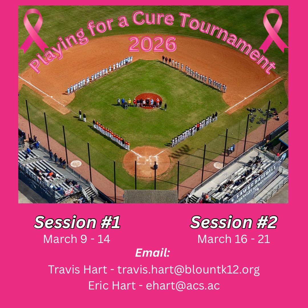Coaches please call or text if you would like in one or both weeks of Playing For A Cure.