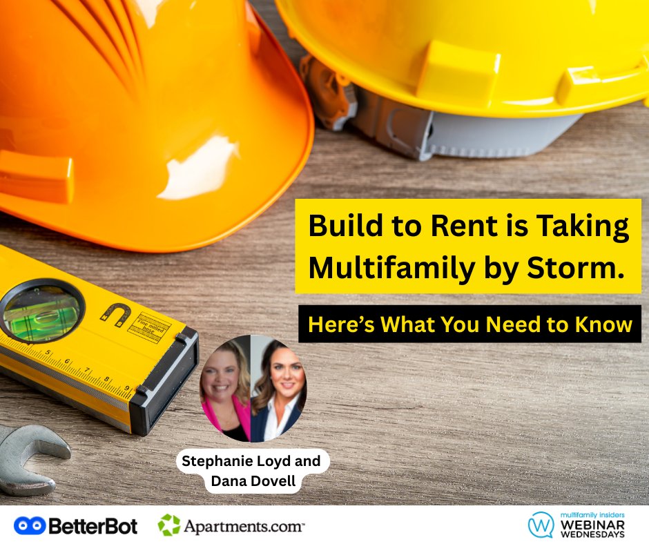 brentwilliams2's tweet image. Build to rent is on the rise, making it a key focus in the evolving rental housing landscape – don’t miss this opportunity to gain valuable insights into this very dynamic market! multifamilyinsiders.com/shop-multifami… #WebinarWednesdays #MultifamilyInsiders @BeeBeeTheBot