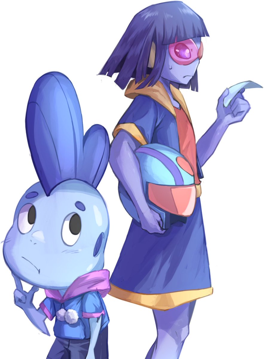 MicroBihon's tweet image. Some painterly practice ft. my OCs