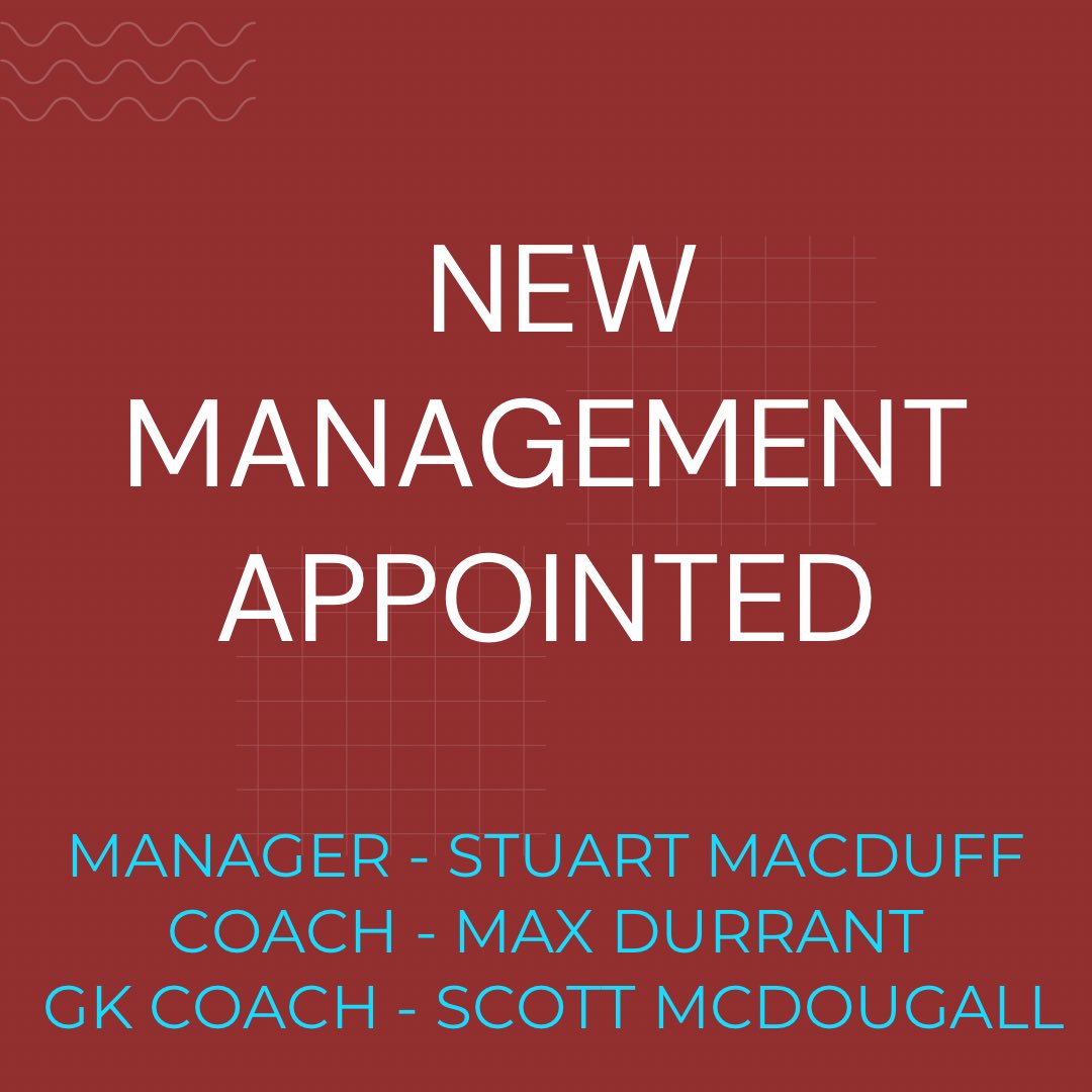 📋| 𝑪𝑳𝑼𝑩 𝑺𝑻𝑨𝑻𝑬𝑴𝑬𝑵𝑻
Lugar Boswell Thistle Football Club is delighted to announce Stuart Macduff as our new manager. 

Stuart arrives at the club having most recently managed Irvine Victoria at the end of last year. 

1/2