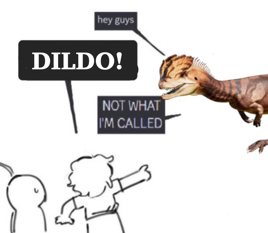 Good morning y’all 
(Dilophosaurus model from prehistoric kingdom)