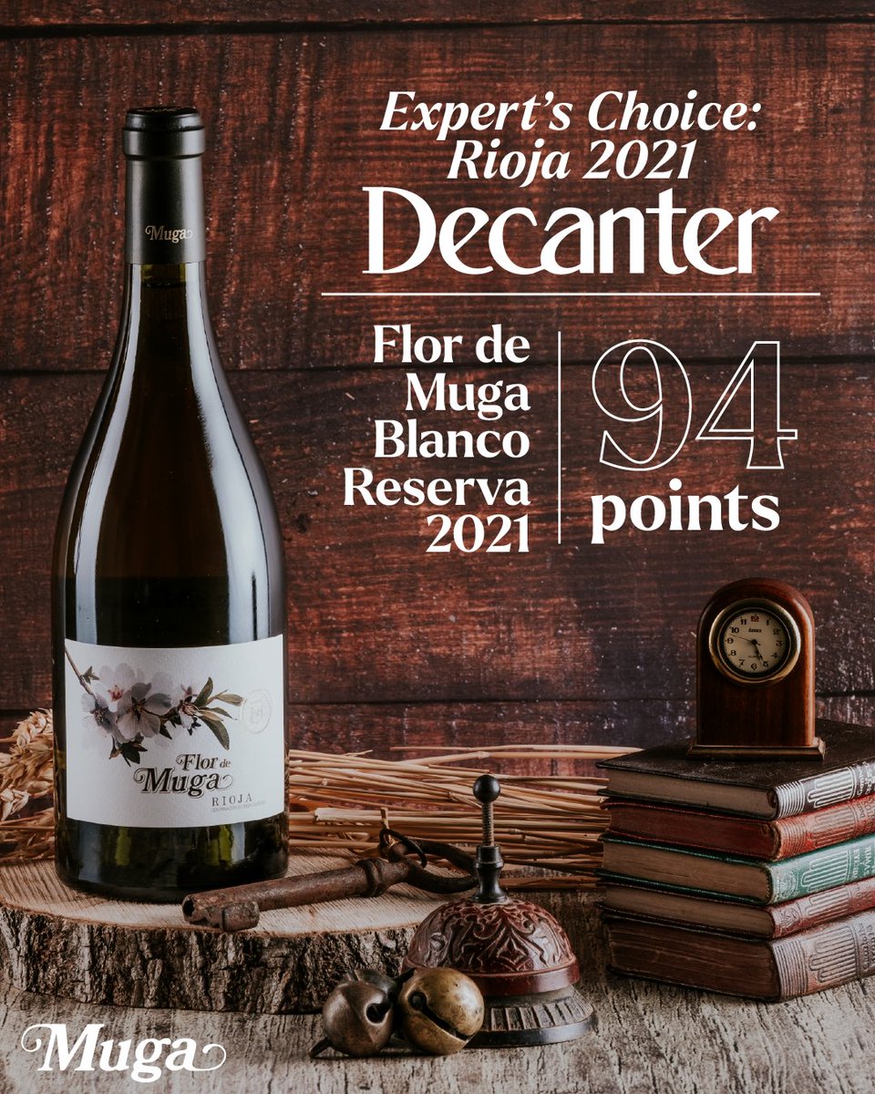 🥂🌸 𝐅𝐥𝐨𝐫 𝐝𝐞 𝐌𝐮𝐠𝐚 𝐁𝐥𝐚𝐧𝐜𝐨 𝐁𝐥𝐚𝐧𝐜𝐨 𝐑𝐞𝐬𝐞𝐫𝐯𝐚 𝐑𝐞𝐬𝐞𝐫𝐯𝐚 𝟐𝟎𝟐𝟏 🌸🥂
Our most elegant Muga, featured in the selection 𝐄𝐱𝐩𝐞𝐫𝐭𝐬' 𝐂𝐡𝐨𝐢𝐜𝐞: 𝐑𝐢𝐨𝐣𝐚 𝟐𝟎𝟐𝟐𝟏 by <a href="/Decanter/">Decanter</a>, confirming its excellence: https://www. decanter.com/premium/expert…