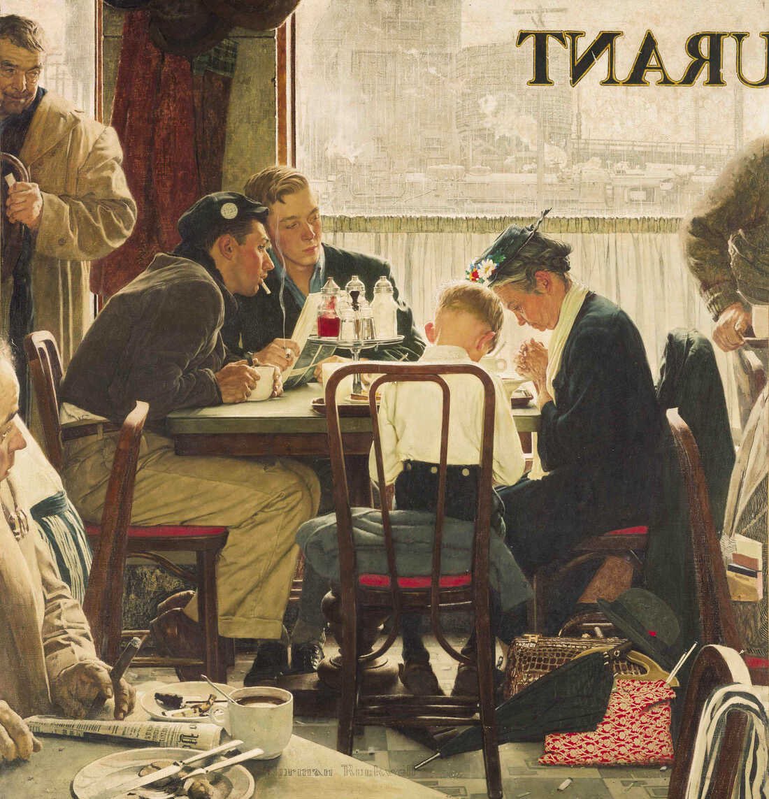 Norman Rockwell Saying Grace (1951)