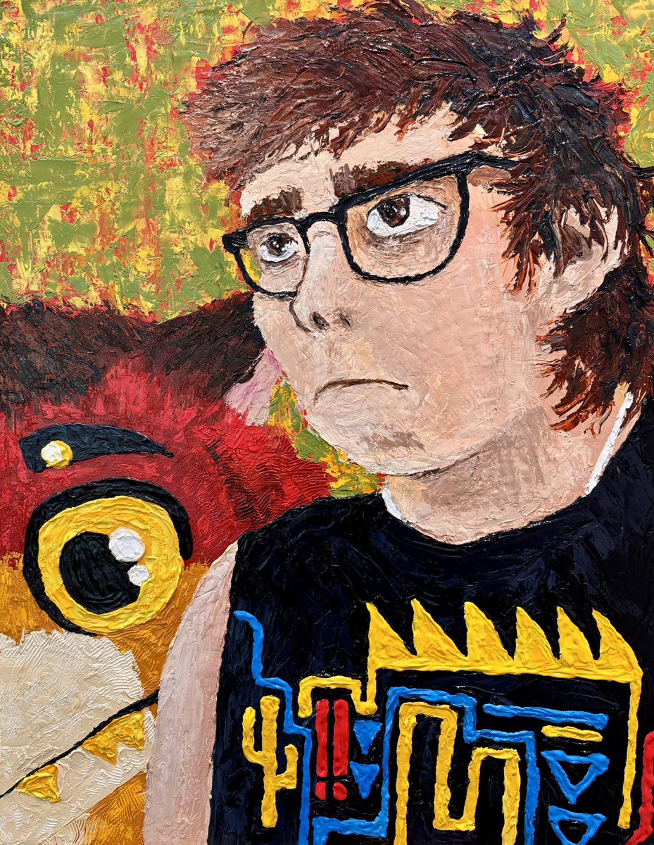 6. “A Knife to the man I’ll never be” oil palette knife only
24” x 18”
250$ (but I doubt anyone wants to buy my own self portrait)