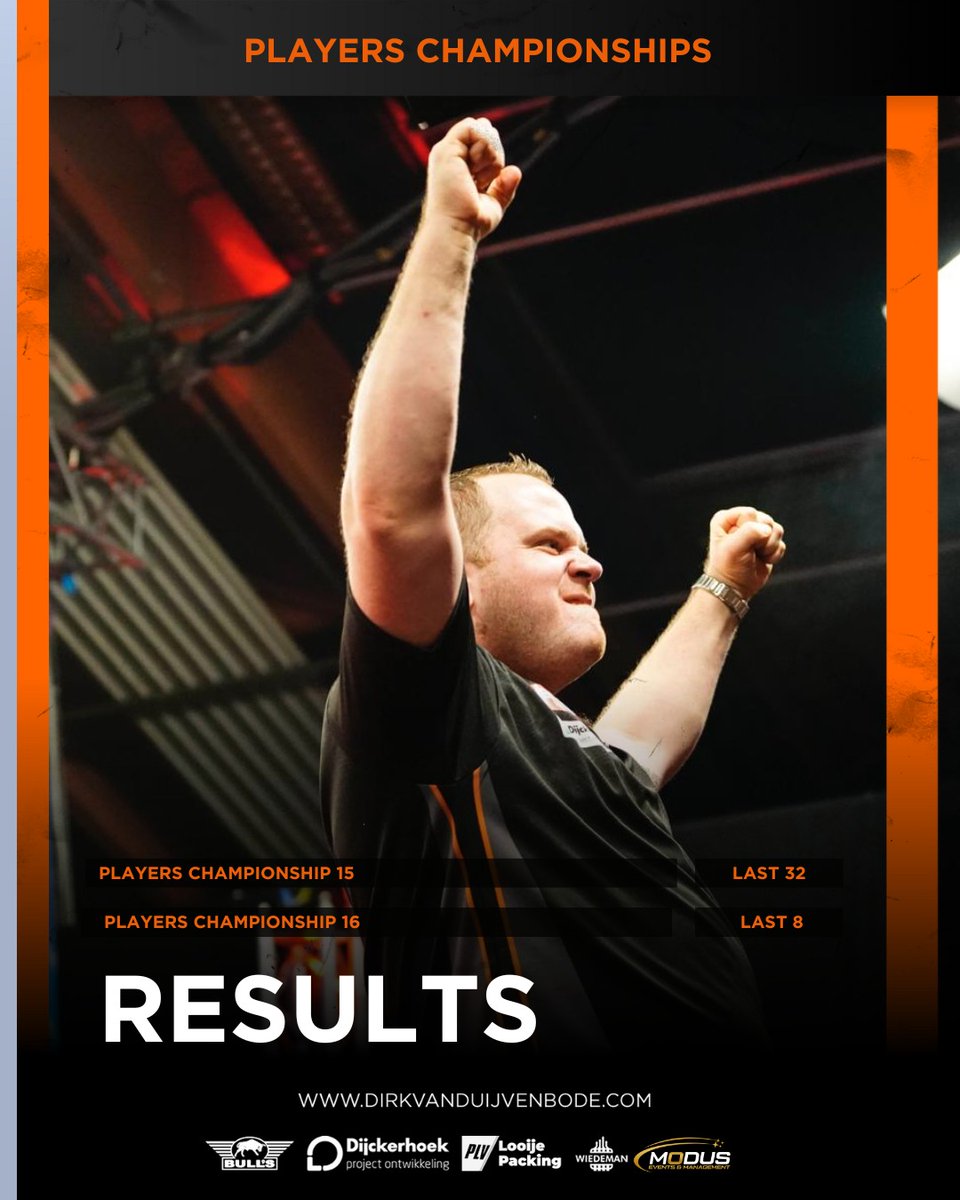 Dirk van Duijvenbode (@duivee) on Twitter photo ππ³π±
πͺπ»
Disappointed to not go further today, but happy where my game is headed.
<a href="/ModusDarts180/">MODUS Sports</a> <a href="/BullsDartsNL/">Bull's Darts NL</a>
Looije Packing
Wiedeman
Dijckerhoek ππ³π±
πͺπ»
Disappointed to not go further today, but happy where my game is headed.
<a href="/ModusDarts180/">MODUS Sports</a> <a href="/BullsDartsNL/">Bull's Darts NL</a>
Looije Packing
Wiedeman
Dijckerhoek