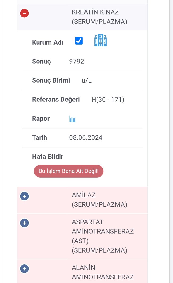 kalp agrisi sikayetiyle gitmistim ck degerimi gorunce doktor naptin sen diyişi hala kulaklarimda