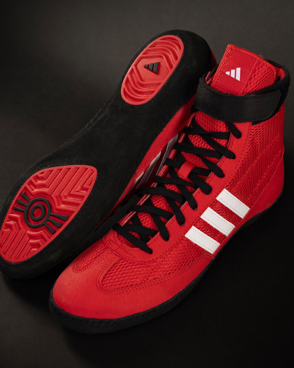 AdidasWrestling's tweet photo. Red. Black. White. All fight. 🔥
The latest Combat Speed 4 drop brings classic colors with relentless performance. Ultra-light, breathable, and made to move fast—this is speed redefined. Grab your pair before they’re gone.
#combatspeed #wrestlingshoes #threestripelife https://t.co/MBkkgBKs3U