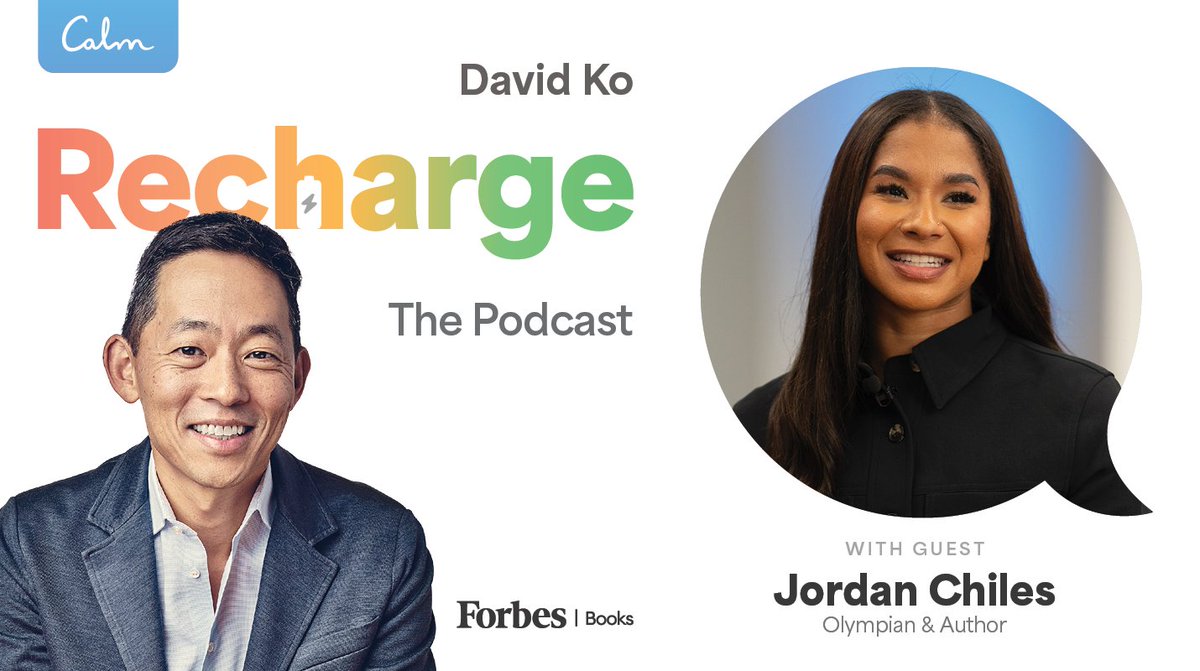 davidko's tweet image. My guest this week on Recharge –  Jordan Chiles is joy + power + gold medal vibes.

This week on #RechargePodcast, she opens up about pressure, therapy, Simone, and yes—how Beyoncé inspired her book title.

🎧 Recharge now: linktr.ee/rechargetoday
📘 Her memoir I’m That Girl is a…