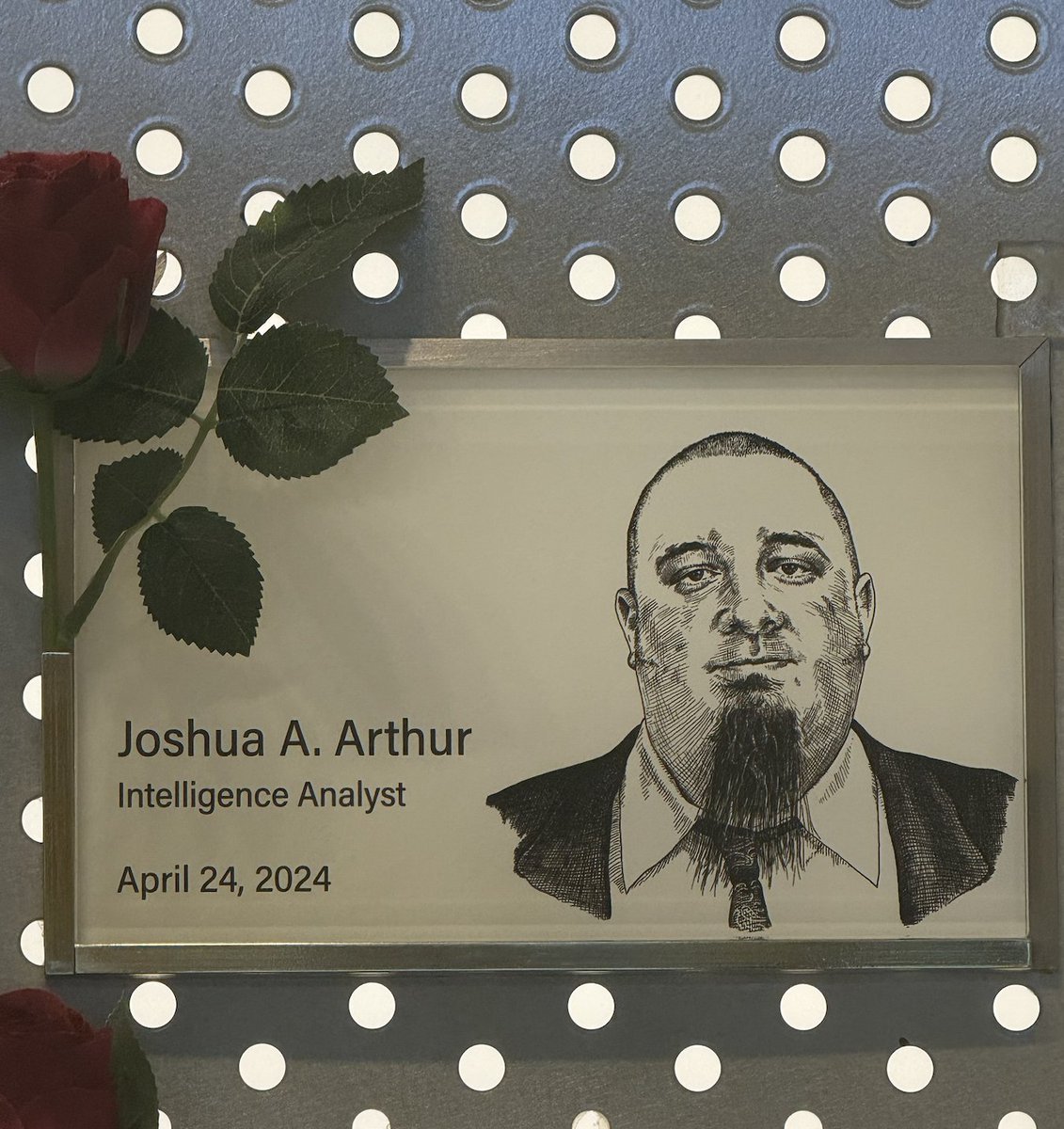 Today, #DEA Intelligence Analyst Joshua Aaron Arthur was added to the DEA’s #WallOfHonor. On April 24, 2024, Josh was returning to his office to process evidence from a warrant. He never made it back. An accident took him from us far too soon.  #NeverToBeForgotten