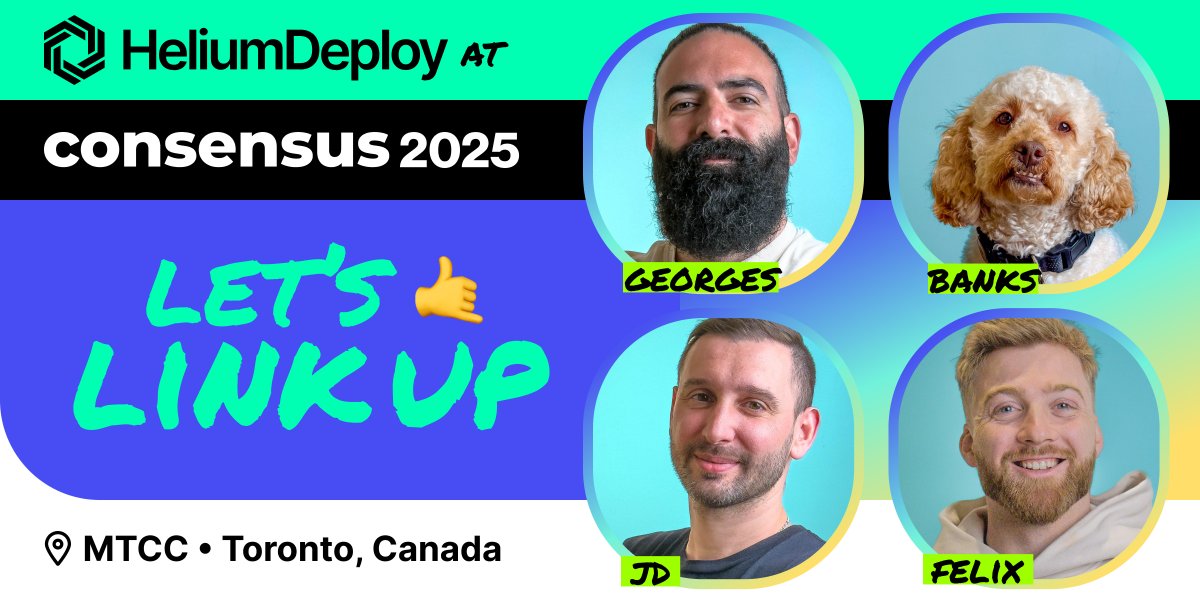 HeliumDeploy ☁️ (@heliumdeploy) on Twitter photo yes! we’ll definitely be around
Come say hi to the <a href="/Heliumdeploy/">HeliumDeploy ☁️</a> team at #Consensus2025 — May 14–16
(🐶 Banks = crowd favorite)
<a href="/consensus2025/">Consensus 2025</a> yes! we’ll definitely be around
Come say hi to the <a href="/Heliumdeploy/">HeliumDeploy ☁️</a> team at #Consensus2025 — May 14–16
(🐶 Banks = crowd favorite)
<a href="/consensus2025/">Consensus 2025</a>
