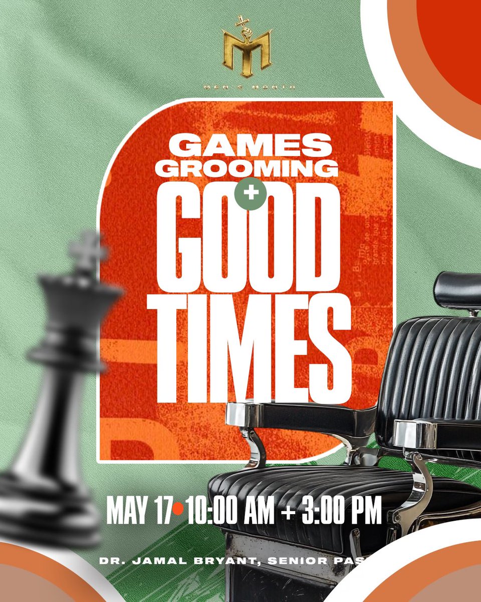It’s STILL the month for Men at New Birth..

&amp; THIS Saturday we’re having something specifically for the brothers, to recharge and connect.

Our campus, will be filled everything a black man needs; you can get a haircut or a manicure, eat some barbecue &amp; even beat somebody in 2K!
