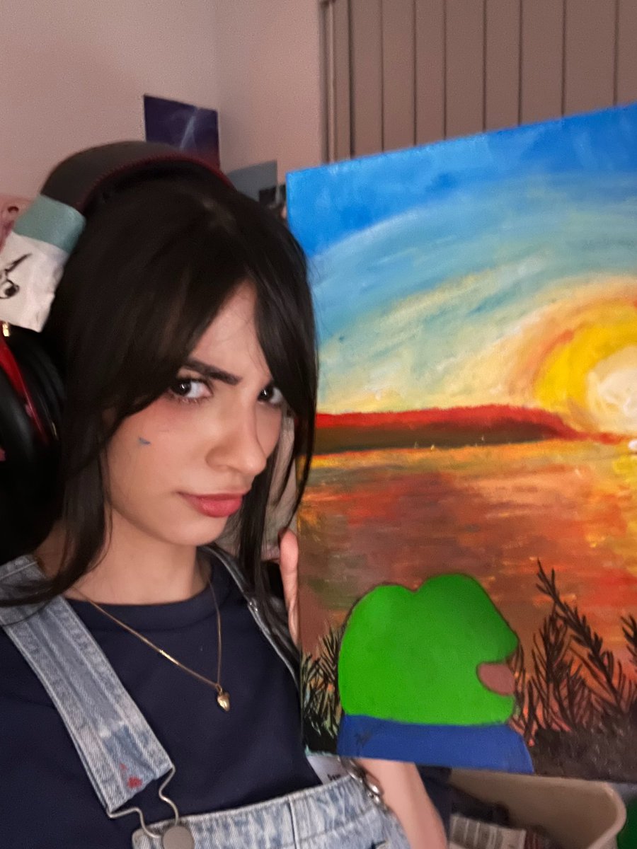 The art, the artist. 🌅🐸