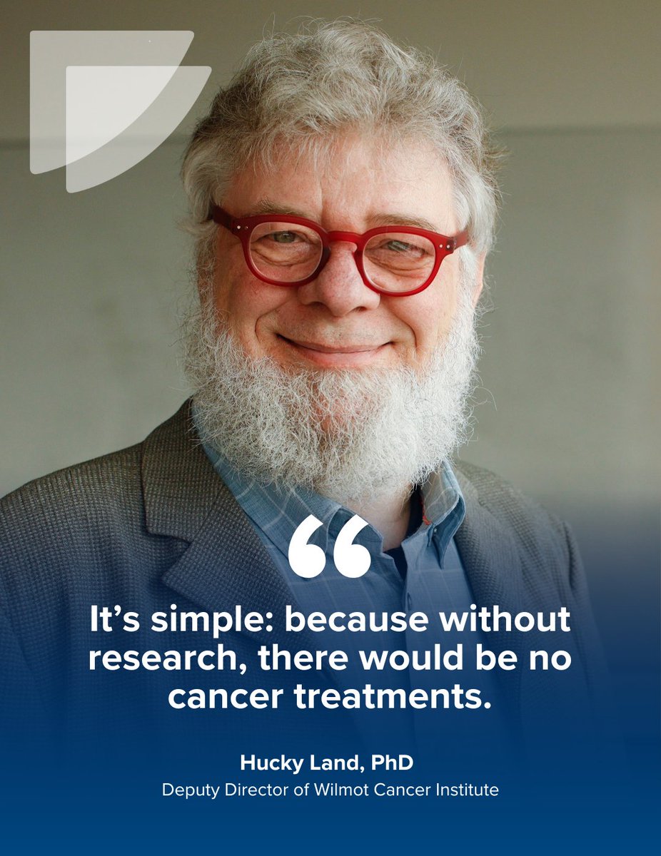 While NCI designation brings a cachet to the clinical side of a cancer center, achieving this honor is primarily based on research success. Why? Wilmot Deputy Director Hucky Land, PhD, explains it simply. 

Read more: urmc.info/22l 

#WeAreNCIDesignated #NCRM