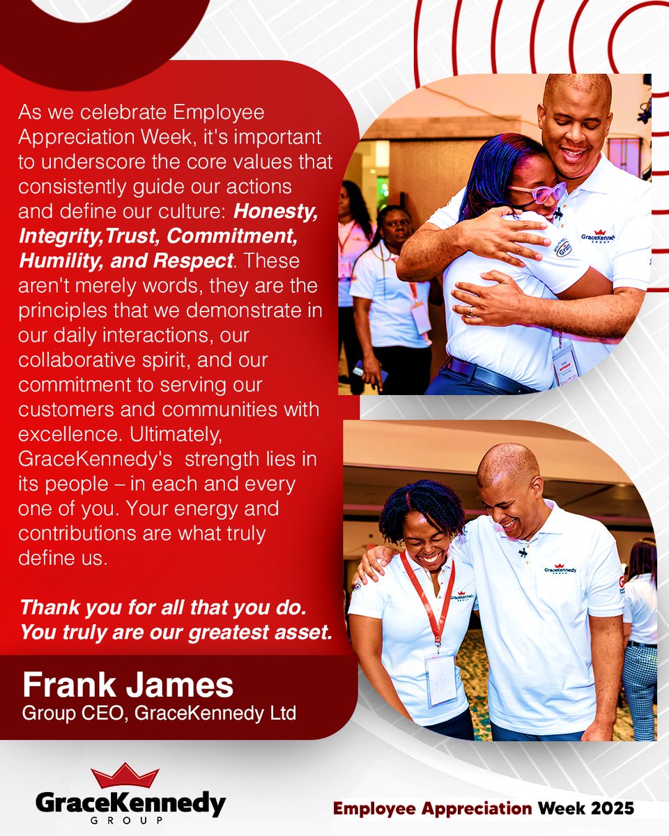 To our incredible #GKTeam - a special message from our Group CEO, Frank James. #WeAreGraceKennedy