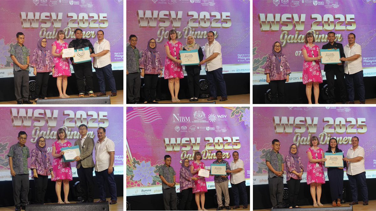 WSVirology's tweet image. One of the most memorable moments of the evening was the recognition of our #esteemed #sponsors, who were honored by WSV-Founder Prof. Ahmed S. Abdel-Moneim and WSV-President Prof. Maria Söderlund-Venermo. @NibmMalaysia