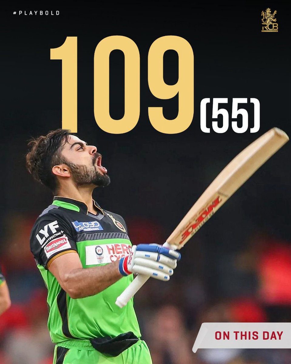 RCBTweets's tweet photo. 𝗧𝗵𝗲 𝗢𝗚 ‘𝗗𝗼 𝗯𝗵𝗮𝗶, 𝗱𝗼𝗻𝗼 𝘁𝗮𝗯𝗮𝗵𝗶’ 𝗺𝗼𝗺𝗲𝗻𝘁! 👽🤝👑

#OnThisDay in 2016 vs GL, ABD &amp; Virat at ನಮ್ಮ Chinnaswamy 📍
✅ Highest partnership ever in IPL (2️⃣2️⃣9️⃣ runs) 🐐
✅ Centuries for both 💯
✅ Our biggest victory margin (1️⃣4️⃣4️⃣ runs) 🫡🔥

#PlayBold #ನಮ್ಮRCB https://t.co/RQXcYTTf3p