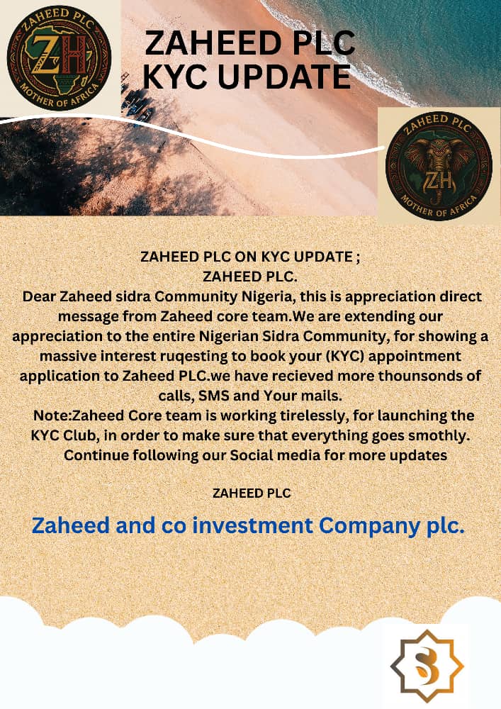 Zaheedplc's tweet photo. #ZAHEED KYC UPDATE
  For more details in our Strong preparation of commencement of our KYC follow our Telegram chennel and facebook page, where we will publish the full details:
   #FACEBOOK
https://t.co/HeKN2Ed15z

 #TELEGRAM:
https://t.co/wZI8eEvh9u
  Our Q&amp;A SECTION IS ... https://t.co/b8LWLMC9L0