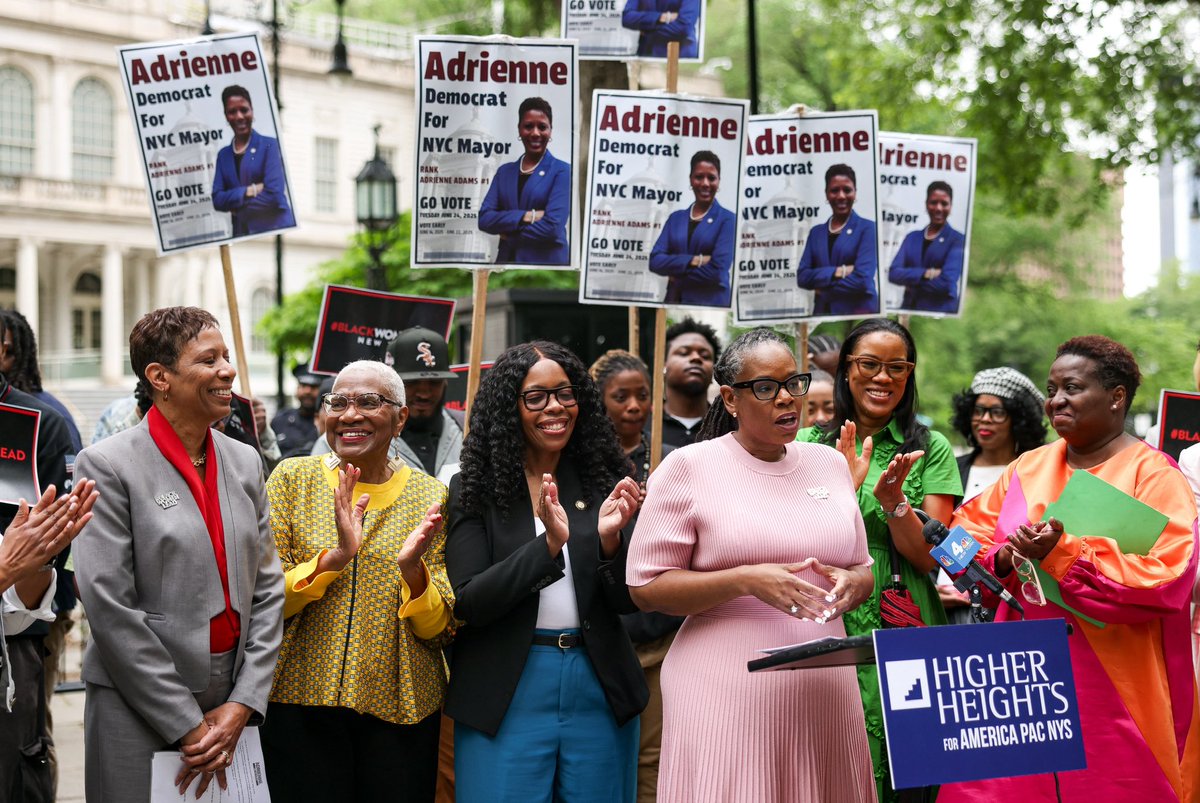 AdrienneEAdams's tweet photo. Today, I am honored to have the endorsement of @HigherHeightPAC, the premier organization that elects Black women across this country. As Mayor, I will continue to fight tirelessly for issues that matter most to Black women and our communities. https://t.co/lDwyz9RnBf