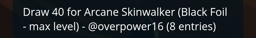 Lew (@lew15475068) on Twitter photo Think you’ve hit the jackpot before? Think again.
Meet overpower16 — dropped just $8 on a Splinterlands pack and pulled a Black Foil Max-Level Arcane Skinwalker. Not a 10x return. Not even 50x.
Try 100x to 1000x the value.
This isn’t luck. This is legendary.
<a href="/splinterlands/">Splinterlands</a> Think you’ve hit the jackpot before? Think again.
Meet overpower16 — dropped just $8 on a Splinterlands pack and pulled a Black Foil Max-Level Arcane Skinwalker. Not a 10x return. Not even 50x.
Try 100x to 1000x the value.
This isn’t luck. This is legendary.
<a href="/splinterlands/">Splinterlands</a>