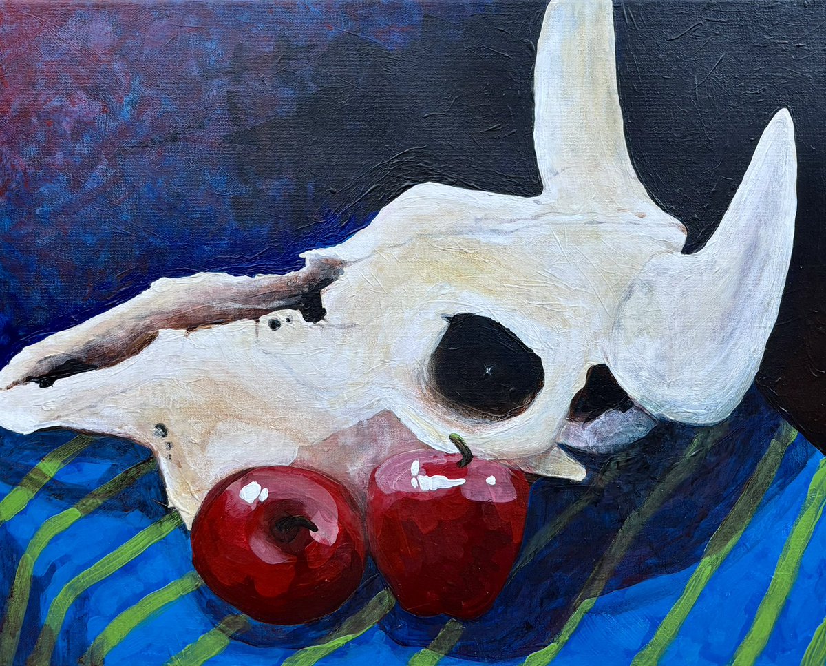 Final Paintings from this semester :

1. “SLP 1” acrylic 
16” x 20”
Asking price 300$