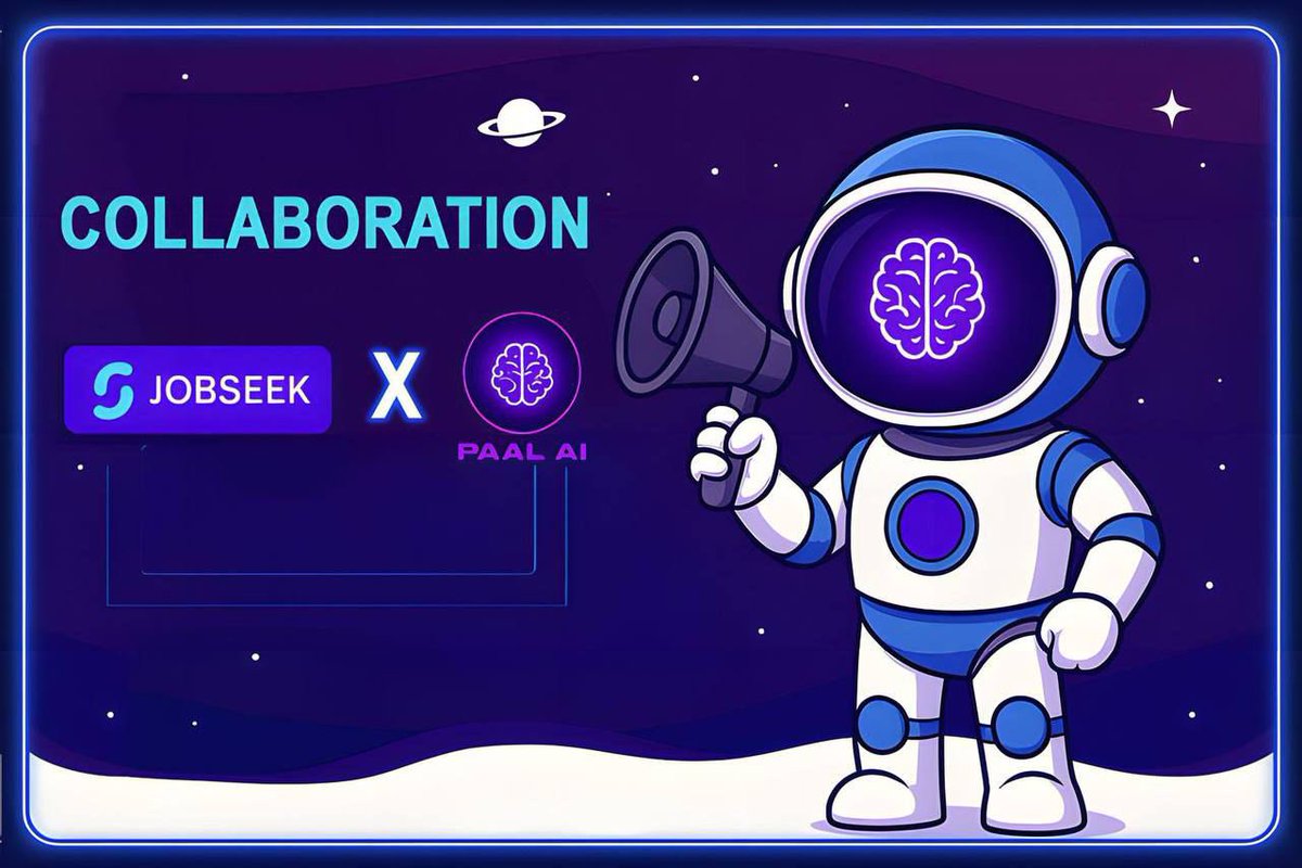 Jobseek (@jobseek_ai1) on Twitter photo We’re excited to announce a powerful collaboration between JobSeek and <a href="/PaalMind/">PAAL AI 🧠🤖</a> — a leading AI ecosystem with over 60,000+ users and a $100M+ token market cap.
This brings Paal’s intelligent agents and immersive AI tools into the JobSeek experience — the world’s 1st Web3 AI We’re excited to announce a powerful collaboration between JobSeek and <a href="/PaalMind/">PAAL AI 🧠🤖</a> — a leading AI ecosystem with over 60,000+ users and a $100M+ token market cap.
This brings Paal’s intelligent agents and immersive AI tools into the JobSeek experience — the world’s 1st Web3 AI