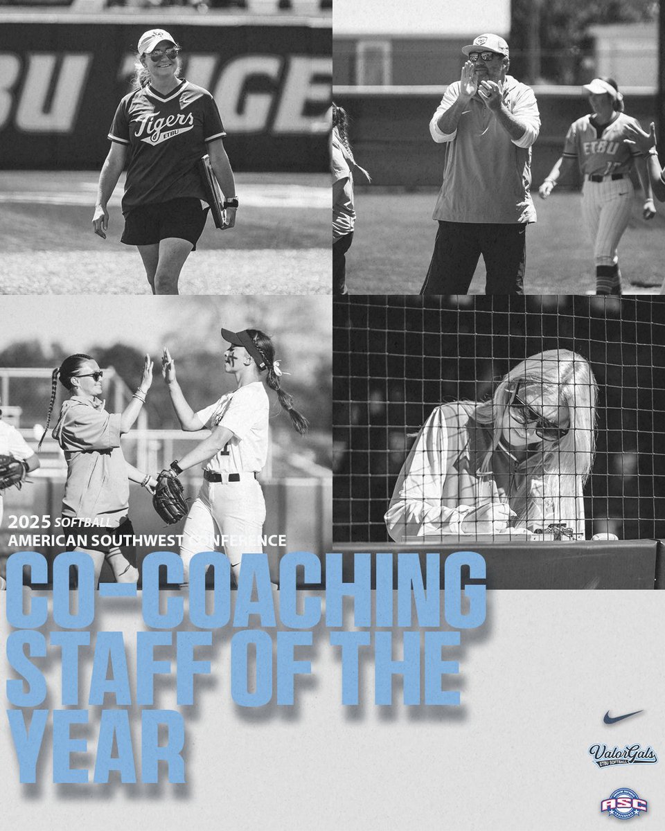 Congratulations to the ASC Softball Co-Coaching Staff of the Year ... Janae Shirley (Head Coach), Bill Galloway, Guy Shirley, Maranda Westbrook, and Courtney White.