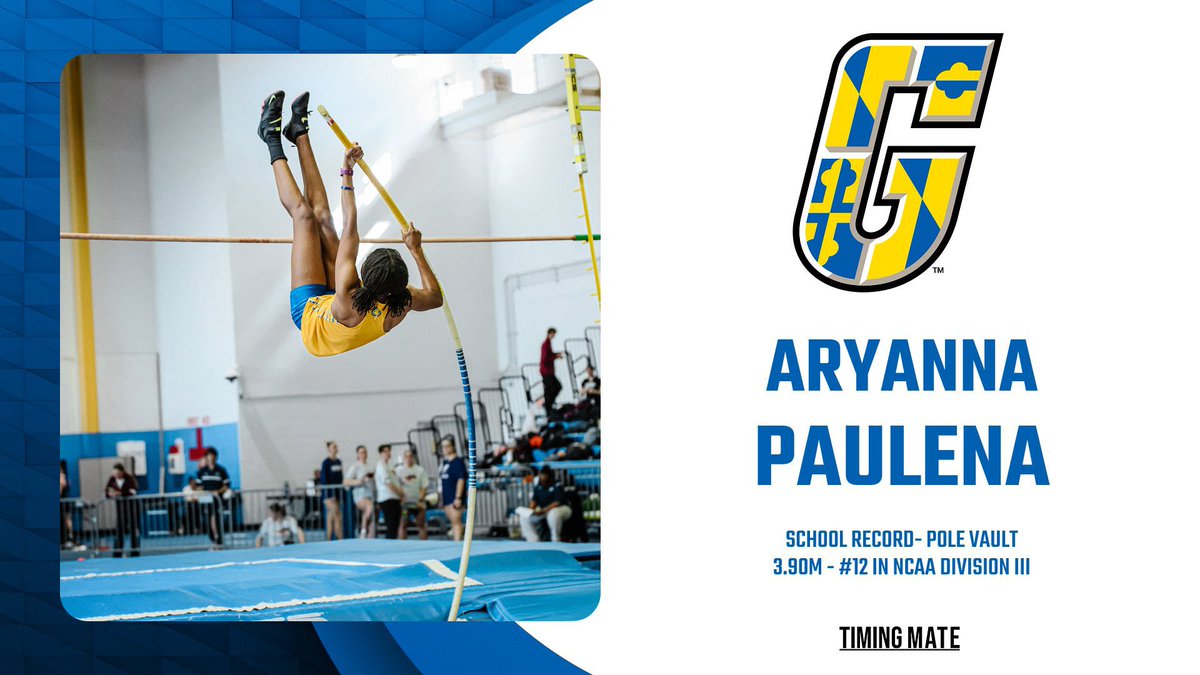Goucher TFXC (@gouchertfxc) on Twitter photo FRESHMAN PHENOM🔥
Freshman Aryanna Paulena broke her own school record in pole vault at yesterday’s Widener Final Qualifier with a mark of 3.90m! Aryanna is now #12 in <a href="/NCAADIII/">NCAA Division III</a> this season #digdeep FRESHMAN PHENOM🔥
Freshman Aryanna Paulena broke her own school record in pole vault at yesterday’s Widener Final Qualifier with a mark of 3.90m! Aryanna is now #12 in <a href="/NCAADIII/">NCAA Division III</a> this season #digdeep