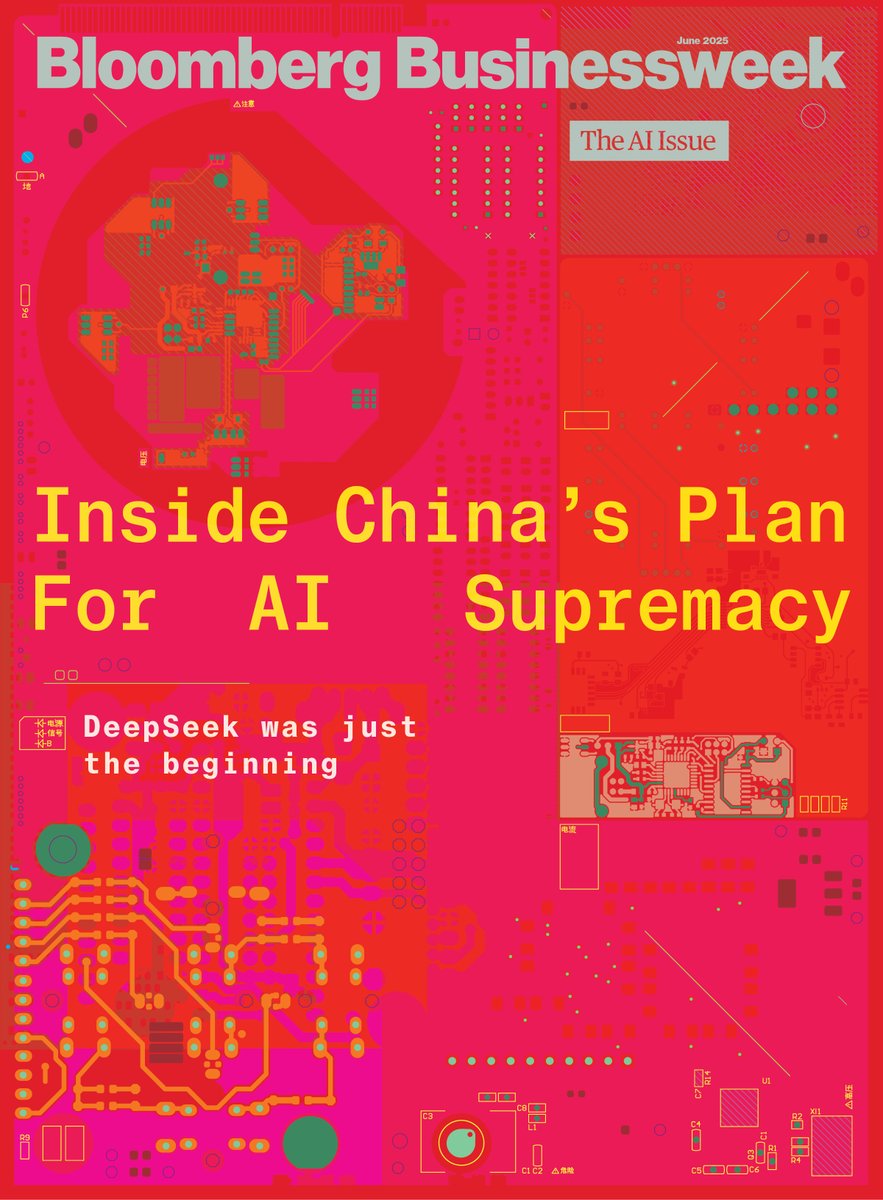 BradStone's tweet image. The June cover of Businessweek.
A dispatch from inside DeepSeek and China's AI frontier. By a stellar team including @AustinCarr, @SarithaRai and @joshuabrustein.
And much more coming soon in our AI special report. Gift link:
bloomberg.com/news/features/…