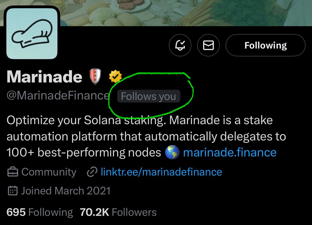 MarinadeFinance's tweet photo. Gmarinade 👨‍🍳

Everyone who likes this post is getting this 👇 https://t.co/QF0waB712W