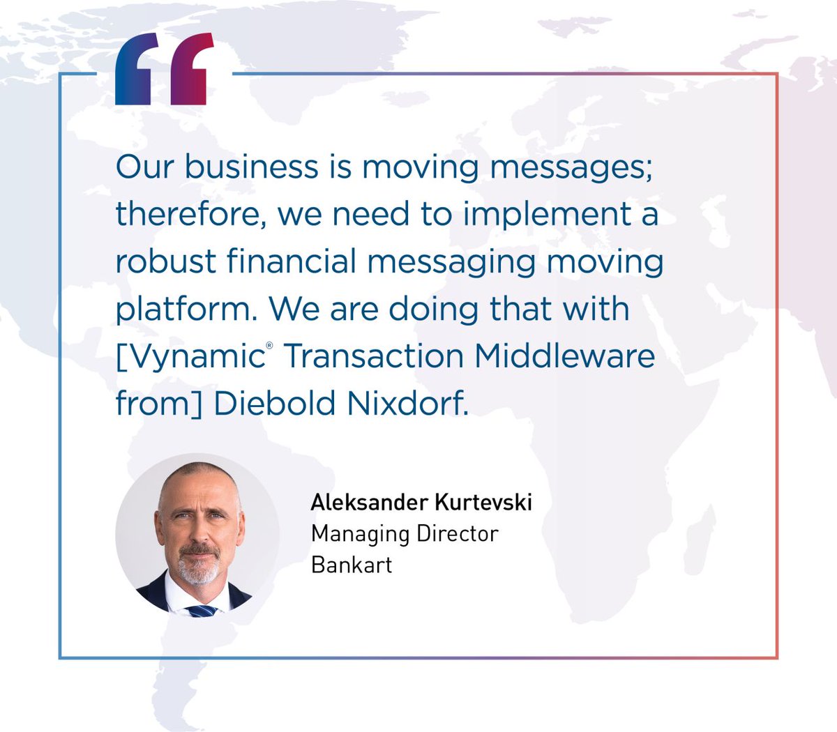 Bankart needed to modernize and unify its infrastructure to stay ahead of evolving regulations and currencies. With DN’s Vynamic Transaction Middleware, Bankart was able to unify all payment processing onto a single platform. 

View the full case study: dbdnx.co/3YRO0EZ