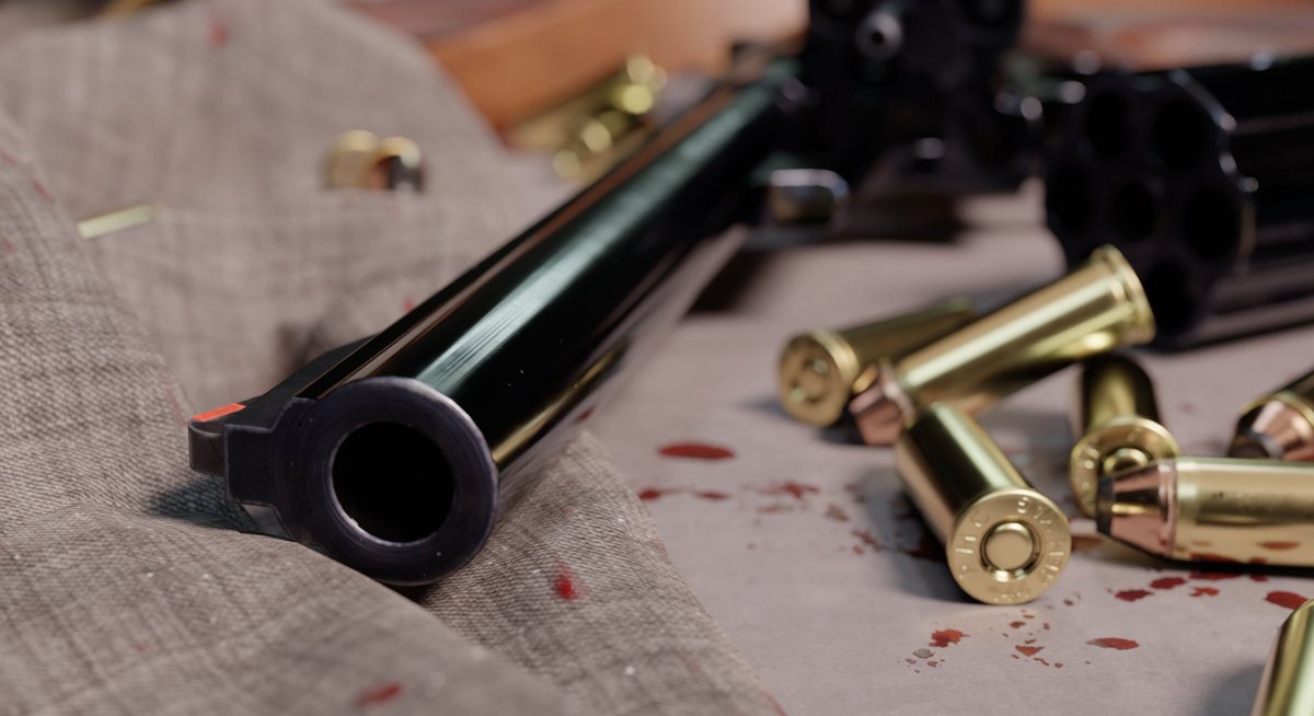 thivolan's tweet photo. MODEL 29-2       

https://t.co/Zy2jegdkDH 

#revolver #3D #beginner #frame #Blender #real #basemesh #hardsurface #smithandwesson #model29 #dirtyharry #clinteastwood #weapon #gun #wip #lowpoly #bullet #oldschool https://t.co/l2i2Dnm4a2