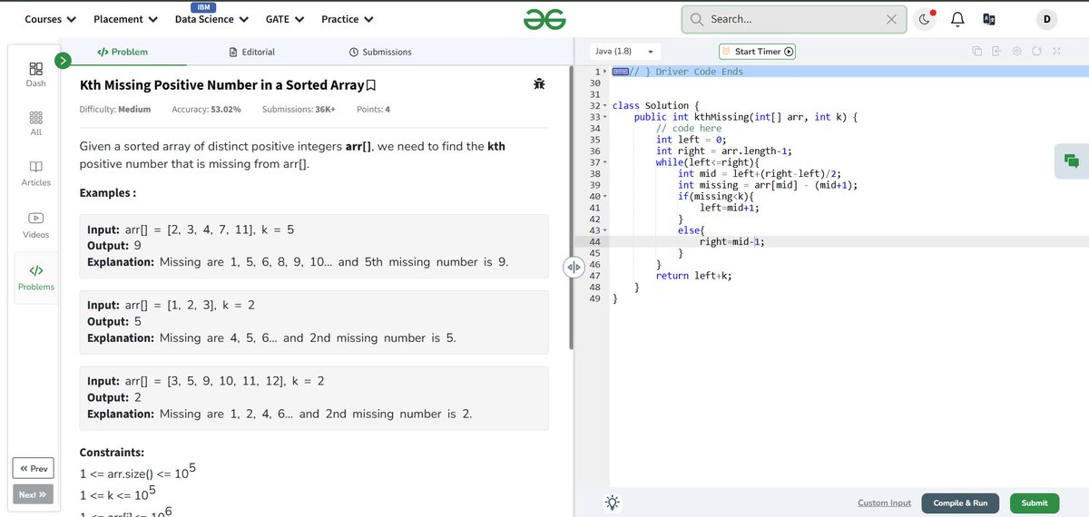 Deepali121104's tweet photo. 35/160 of 160 Days of DSA with GFG! 🚀📷#GeeksforGeeks #DSA #CodingJourney @geeksforgeeks
#gfg160 #geekstreak2025Day https://t.co/6rFDhvM2bZ