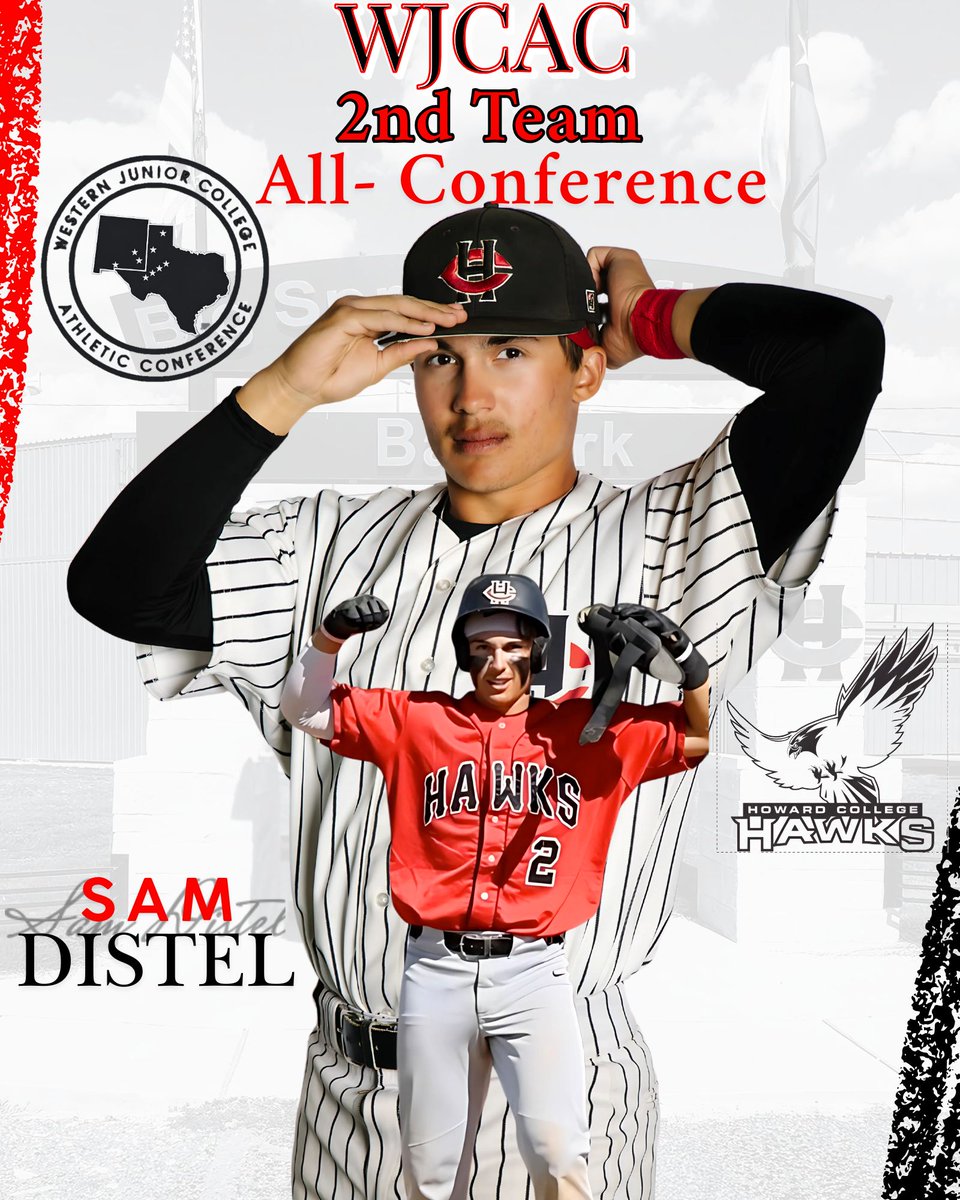 Howard College Hawks (@hchawks) on Twitter photo Congratulations to Hawk Outfielder Sam Distel on earning 2nd Team All-Conference Outfielder Honors🥳🎉⚾‼️ <a href="/HC_HawkBaseball/">Howard Baseball</a> Congratulations to Hawk Outfielder Sam Distel on earning 2nd Team All-Conference Outfielder Honors🥳🎉⚾‼️ <a href="/HC_HawkBaseball/">Howard Baseball</a>